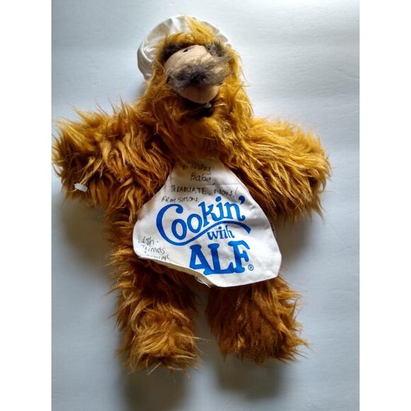 ALF Cookin' with ALF Plush Toy - Vintage 1988Collectible Alien In Apron Writing - Picture 7 of 7